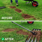 Walensee Lawn Leveling Rake, Reinforced Leveler with 6.5FT Steel Handle