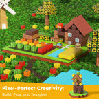 Dufvrpe Magnetic Blocks - 100PCS Idyllic Farm - 1" Creative Magnetic Building Cubes Set for Kids Ages 4-8