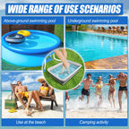 Desunqin 11.8" x 7.87" x 4.5" Pool Foot Bath Tray for Swimming Pool, Non- Slip Collapsible Foot Bath for Pool, Portable Foot Tub for Pool for Above Ground Pool Accessories, Rinse Feet Keep Pool Clean