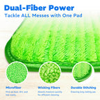 Befanty 3 Pack Reusable Microfiber Mop Pads, Compatible with Swiffer PowerMop and Bona Mop, Machine Washable Cloths, Scraper Included, Refills for All Floor Cleaning, Wet Dry - 16"- 18"
