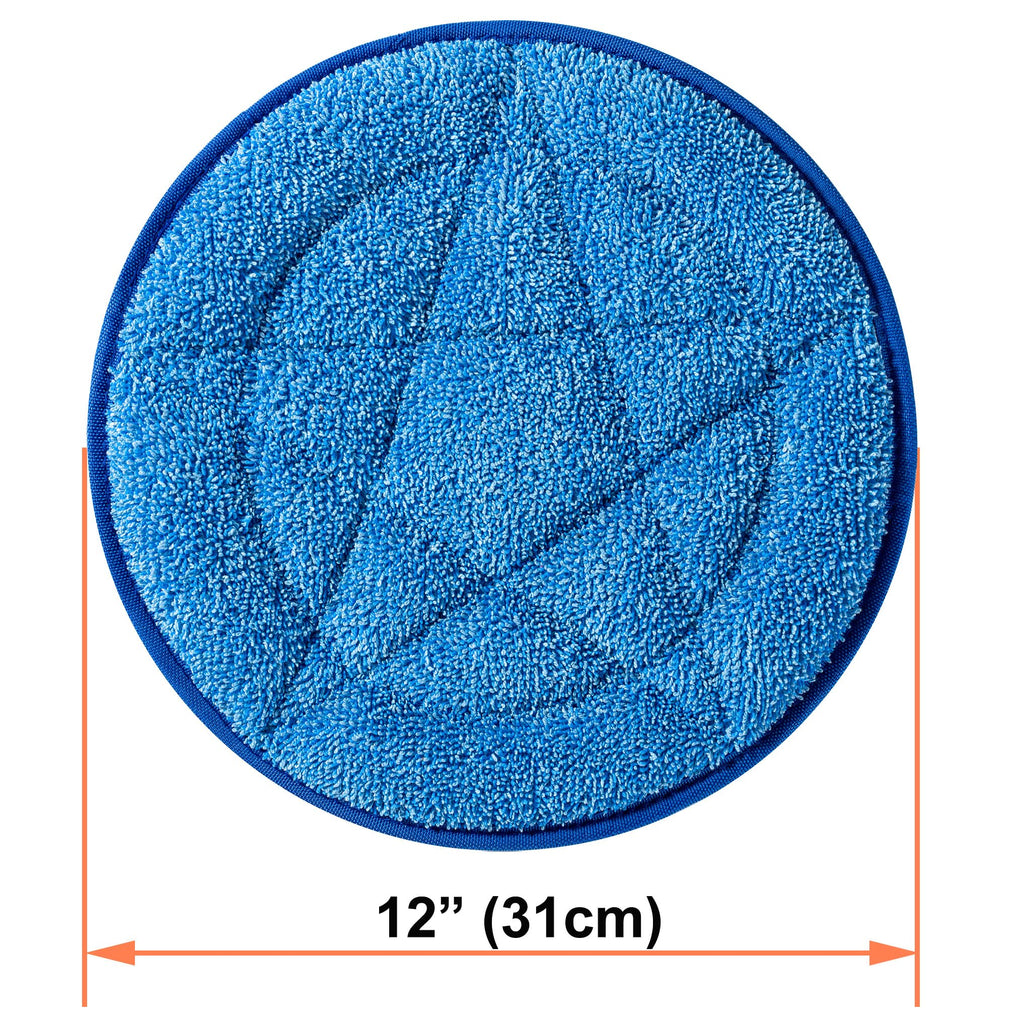 HHQ Microfiber Carpet Bonnet Pads Compatible with Oreck Orbiter Pads and Brushes, 12" & 13" Floor Buffer Pads, 2 Pack