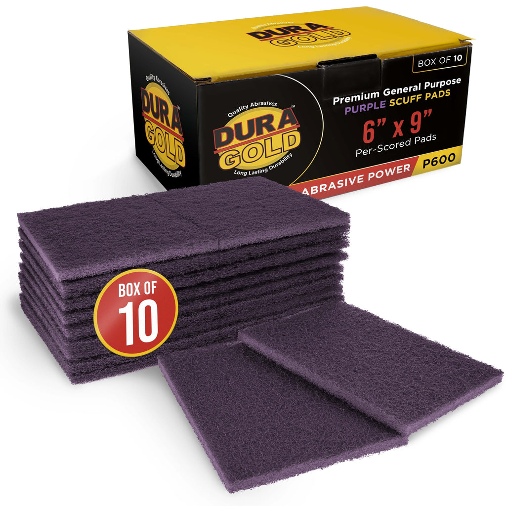 Dura-Gold 6" x 9" Purple Medium Fine 600 Grit General Purpose Scuff Pads
