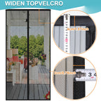 ENBZSVU Magnetic Screen Door Mesh, Fit Door 36 x 78 inch, Black Actual Net Screen Size Include Edges 38" x 80" for Patio, Sliding Door, Keeps Bugs Out, Fresh Air Flow, Self Closing