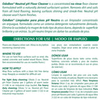OdoBan Professional Series Neutral pH No Rinse Floor Cleaner Concentrate, Set of 4, 1 Gallon Each