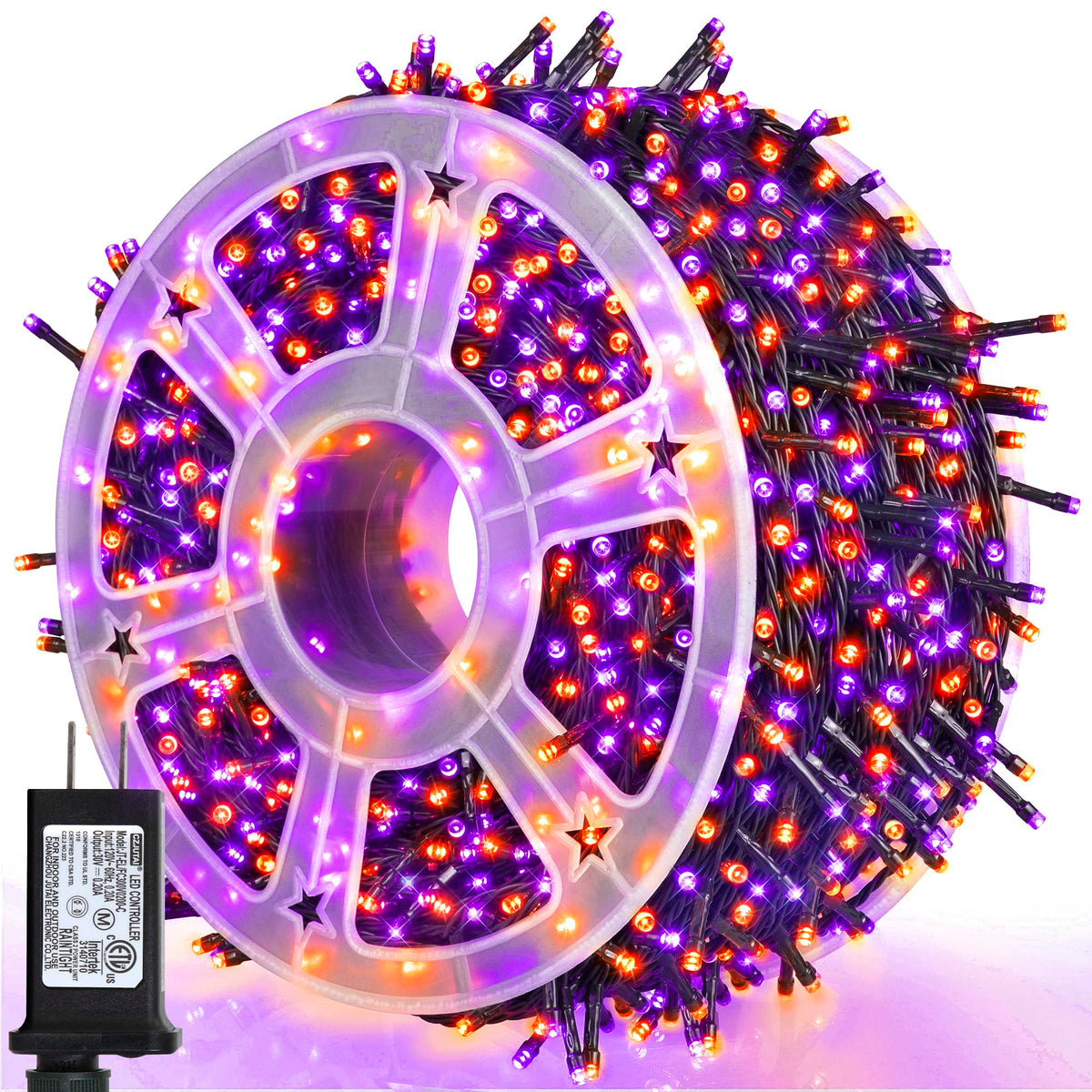 weillsnow 500 LED Halloween Lights Outdoor,164 FT Twinkle Lights Waterproof