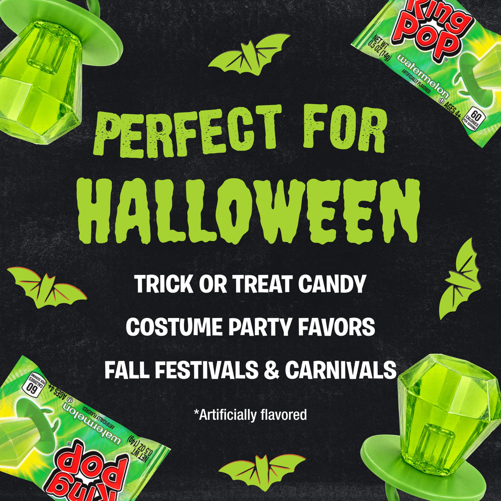 Ring Pop Green Watermelon Halloween Lollipop, 30 Count, Party Favors