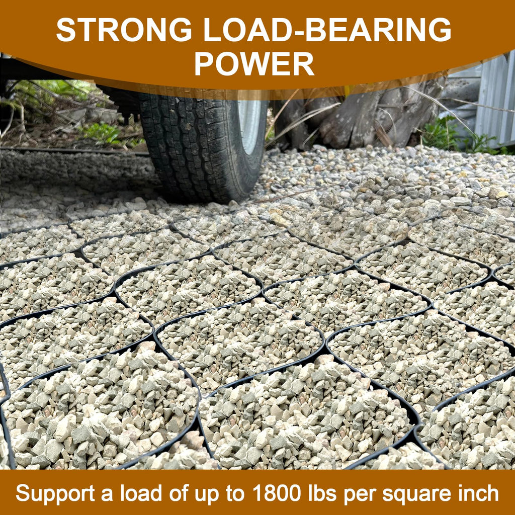 TIyneayle 2" Ground Gravel Grid Geogrid 20x5 FT Geocell Geo Grid for Driveway Walkway Landscaping Erosion Control