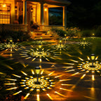 GIGALUMI 12 Pack Solar Light Outdoor Waterproof, Warm White Pathway Lights Solar Powered, Landscape Lighting, Garden Lights for Decor, Patio, Garden, Yard, Pathways, Walkway