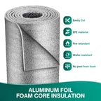 HADOR Reflective Window Film Insulation Roll 59 in X 99 in, Foil Aluminum Roll Double-Sided Foam Core, Summer Window Heat Blocker for RV/Windows/Garage Door - Folded Package