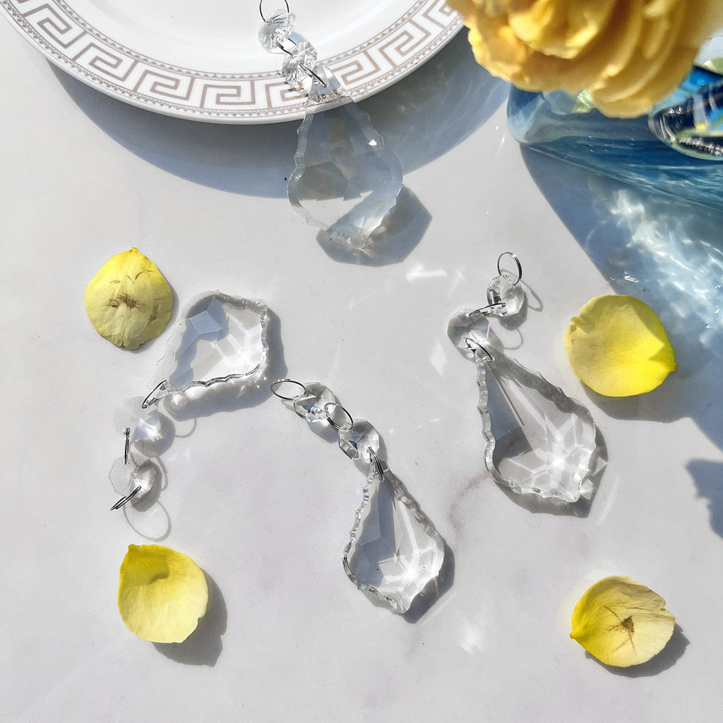 20pcs Crystal Chandelier Prism Pendant, 50mm Suncatchers Hanging Crystals