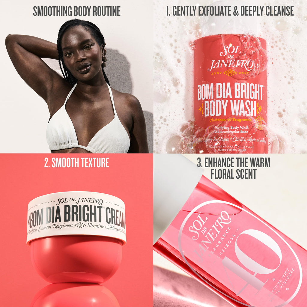 Sol de Janeiro Visibly Brightening and Smoothing Bom Dia AHA Body Cream Travel Size 75mL/2.5 fl oz.
