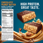 CLIF BUILDERS Protein Bars - Chocolatey Peanut Butter - 20g Plant Based Protein - Gluten Free - Non-GMO - Low Glycemic - No Artificial Sweeteners - 2.4 oz. (12 Pack)