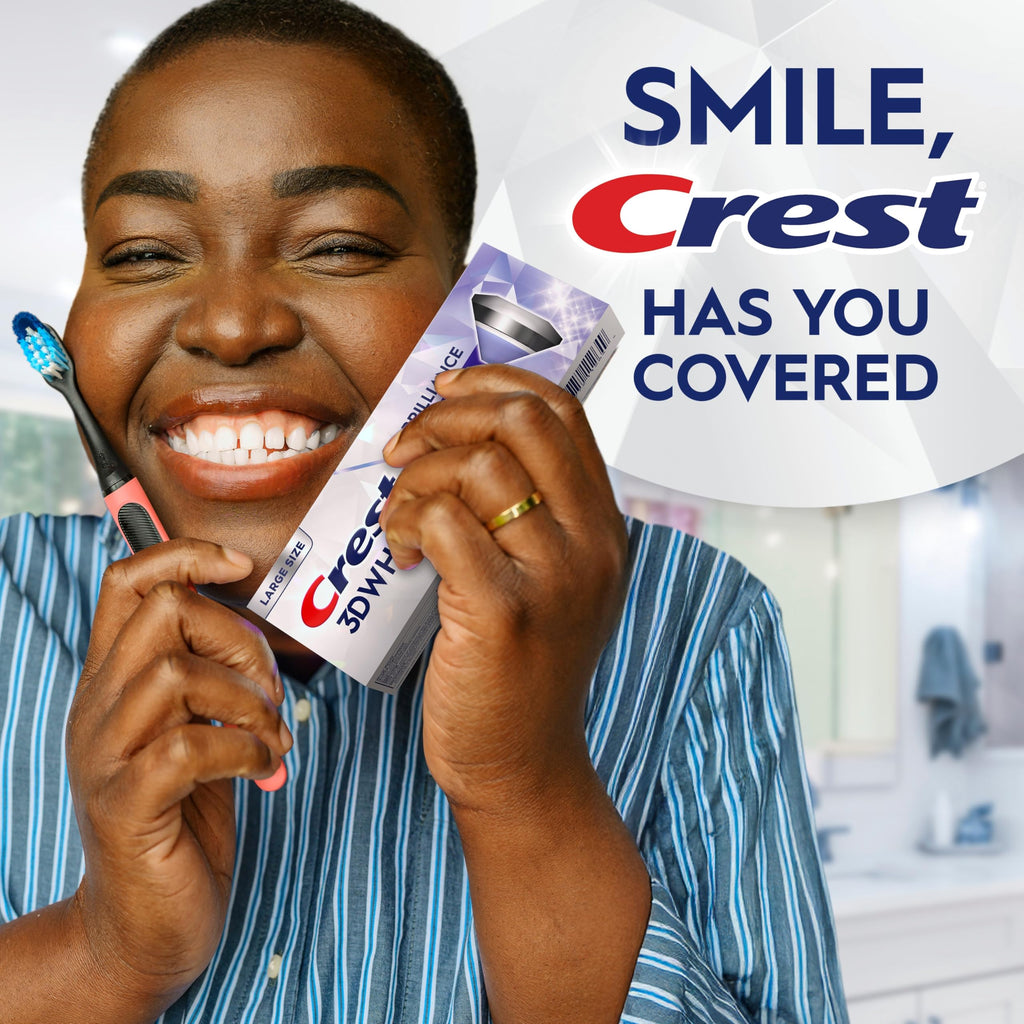 Crest 3D White Brilliance Toothpaste, Luminous Purple, 4.6 oz (Pack of 3), Whiter Teeth in 3 Days, Anticavity Fluoride Toothpaste for 24 Hour Stain Prevention