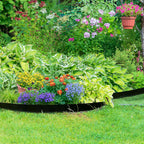 4 inch Tall Landscape Edging No Dig 33FT Garden Edging with 30 Spikes, Landscape Edging Border for Landscaping, Lawn, Flower Beds, Grass, Yard