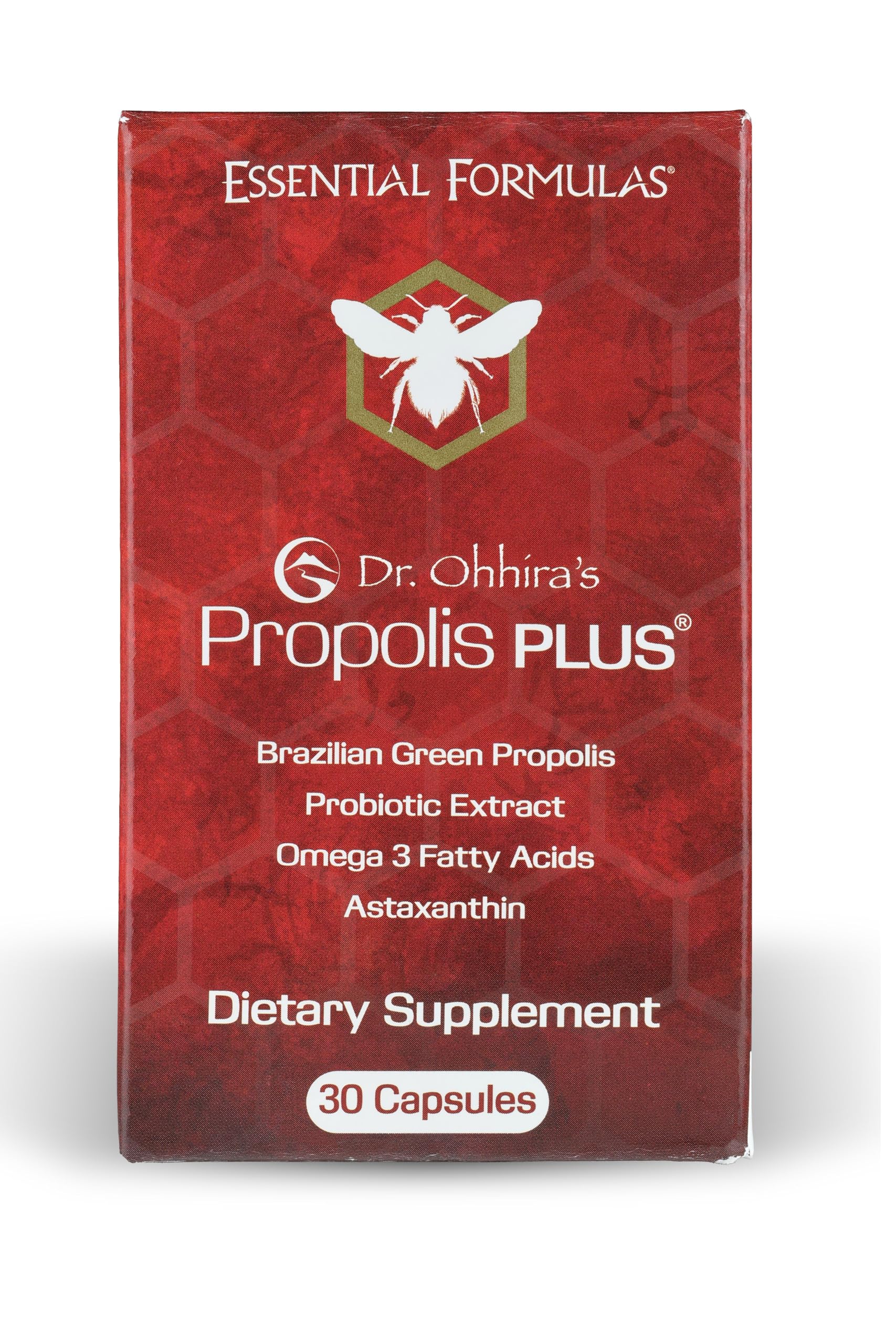 Dr Ohhira's Propolis Plus Bee Propolis Capsules | Gold Standard | 30 Count