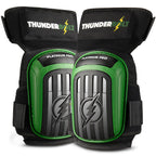 Thunderbolt Knee Pads for Men Construction Knee Pads for Work for Men and Women with Double Gel for Gardening Flooring Roofing Heavy Duty with Extra Thick Foam and Strong Adjustable Non-Slip Straps