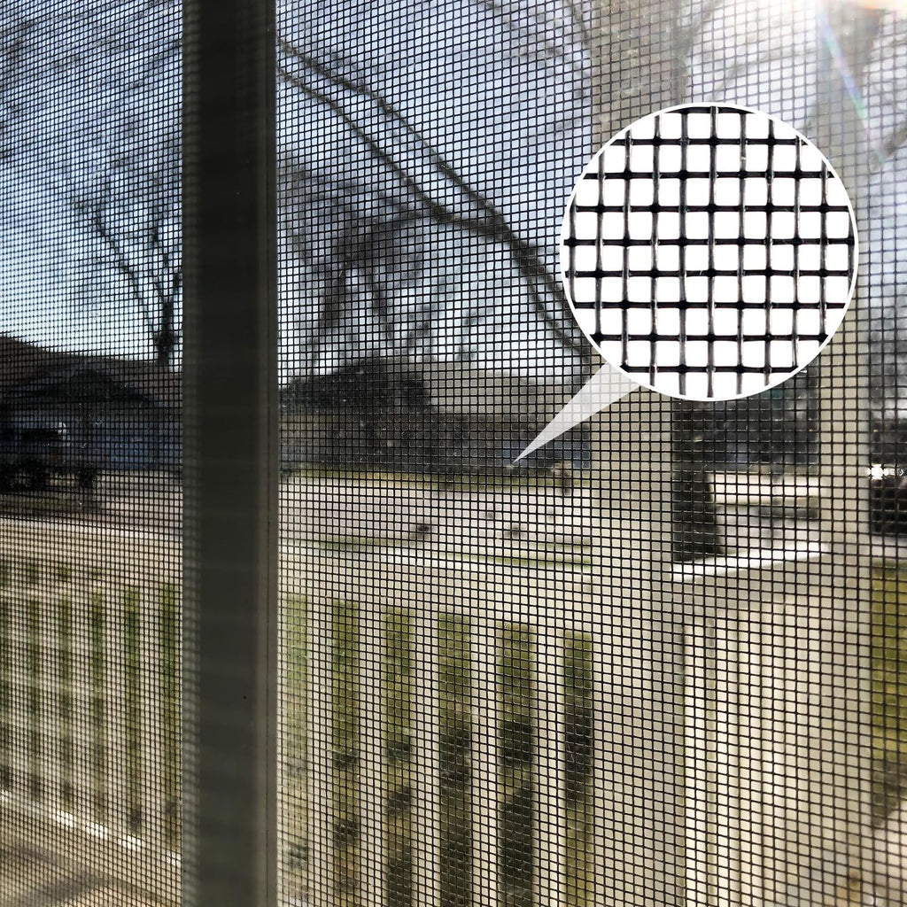 56Inch x 100Feet Window Screen Mesh Roll and Durable Screen Door Replacement, Window Mesh Screen Roll for Windows (Black)