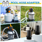 Saillong 2 Pcs Hose Male Insert Adapter Compatible with Hayward SPX1091Z2, S240PAK1, S200PAK1, S160TPAK1, PAK3, S160T, S190T, Pool Hose Adapter Replacement for Sand Filters