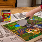 Flex Paste, Waterproof Paintable Putty, Spackle Sealant, Fill Gaps Cracks Holes - Block Out Water and Air - UV Resistant - Walls, Drywall, EPDM, Concrete, Roof, RV Repairs, Clear, Half-Quart