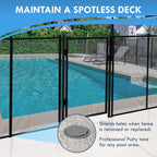 Pool Fence Deck Sleeves & Hole Caps - Putty 6 Pack - 1 Inch Pole Fencing, Inserts with Plugs, Universal Fit for DIY Safety Fence,