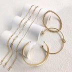 HERIER Gold Bangle Bracelets Stack for Women 14K Gold Plated Cuff Bracelet Set Jewelry for Women Trendy