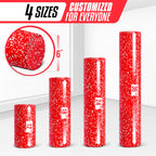 Yes4All High-Density Foam Roller for Back Pain Relief, Yoga, Exercise, Physical Therapy, Muscle Deep Tissue Massage 12-18-24-36- Red Snow - 12 Inches