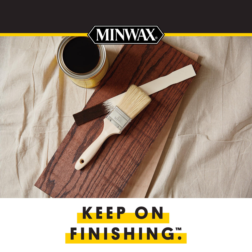 Minwax PolyShades Wood Stain + Polyurethane Finish – ½ Pint, Espresso, Satin, Black