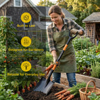 FARMHOLYCOWKING Heavy Duty Steel Flat Shovel–Square Head Shovel with Detachable D-Handle and Anti-Slip Grip, 47 Inch Flat Shovel for Landscaping, Square Shovel for Gardening, Transfer Shovel
