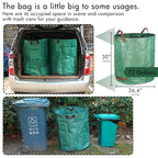 Gardzen 3 Pack 72 Gallon Garden Waste Bags Reusable Heavy Duty