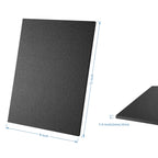 KAITELA ABS Plastic Sheet 8" x 12" x 1/4" Thick (6mm) Black Rigid Moldable Thermoplastic Board for Crafts, DIY Projects, Home Decor - Textured & Smooth Surface, Pack of 2