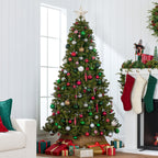 Best Choice Products Artificial Christmas Tree, 7.5ft Premium Unlit Realistic Spruce Holiday Décor w/Dense Branches, Easy Assembly, Metal Base