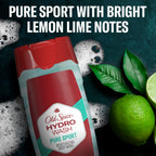 Old Spice Moisturizing Body Wash for Men, Hydro Wash, 2-in-1 Long Lasting Scent & Deep Hydration, 24/7 Shower Fresh, Pure Sport Scent, 16 oz (Pack of 4)