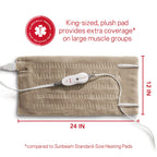Sunbeam Premium Sunbeam Heating Pad with Compact Storage King Size Beige