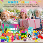 120 Pcs Fidget Toys Pack, Pop Sensory Party Favors Set Gifts for Kids Adults Boy Girl Stocking Stuffers Autistic Bulk Goodie Bag Filler Treasure Box Classroom Prizes School