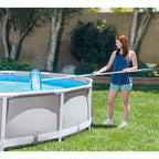 Intex 28003E Deluxe Above Ground Pool Maintenance Kit for Minimum 800 GPH Flow Rates with Vacuum, 110" Pole, Wall Brush and 24' Hose (Color May Vary)