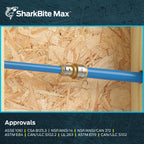 SharkBite Max 1 x 3/4 Inch Reducing Coupling, Pack of 6, Push to Connect Brass Plumbing Fitting, PEX Pipe, Copper, CPVC, PE-RT, HDPE, UR060