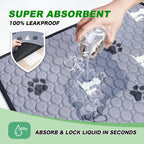 WanpeeGoo Washable Pee Pads for Dogs, Waterproof, 18 x 24 In, 4 Pack, Gray