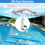 Upgraded 320 Pool Chlorinator Automatic Chlorine/Bromine Inline Feeder Compatible with pentair Rainbow 320 Chlorinator, R171096 Feeder for Various Online and Offline Pools and spa Centers