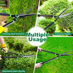 Hedge Shears 29.5" Manual Hedge Clippers with 15° Angle Precision Blades Plant Cutting Scissors for Trimming and Shaping Hedges, Shrubs, Boxwood, Tall Bushes