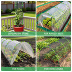 72 Pieces Garden Hoops for Raised Beds Fiberglass Support Greenhouse Hoops