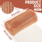 Gisafai 8'' x 150 ft Copper Mesh Rodent Control Copper Wool for Slugs Rustproof DIY Hole Filler Pure Wire Mesh for Bat Snail Bird Pest Rodent Control Gap Blocker Fill Fabric Hole Gardening(1 Roll)