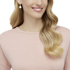 Swarovski Lunar drop earrings, Pink, Rose gold-tone finish