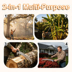 AgiiMan 30FT Reach Pole Saws for Tree Trimming, Pole Saws with 5-24FT Telescoping Extension Pole Pruning Pole Saw with 24" Blade Manual Pole Saw for Tree Pruning Forestry Yard Garden, and Patio