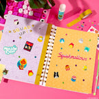 Squishmallows Original DIY Journaling Set, Journaling Kit with Gel Pens, Stickers, Sticky Notes, and Gems, Scrapbook for Kids, Cute Stationary Set, Notebook for Girls, Diary for Girls Ages 8-12