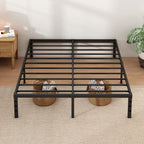 NEW JETO Metal Bed Frame,Queen Size Bed Frame with Storage Space,18 Inch