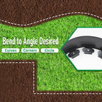 Hugeleaf Landscape Edging Kit Garden Edging 40 Ft with 48pcs Spikes