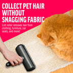 ChomChom Roller Pet Hair Remover – Original Size Reusable Lint Roller for Cat & Dog Hair on Furniture, Couch, Carpet, Car, Rugs & Bedding – Portable, Eco-Friendly (Black)