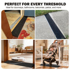 1" Rise Threshold Ramps for Doorways, 2000 Lbs Load Capacity, 35.5" Wide Natural Rubber Power Wheelchair Ramp is Adjustable and Cuttable for Doorways, Curb, Sweeper, Power Scooters, Bathroom