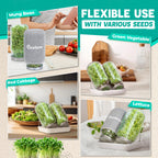 2000ml(68oz) LARGE SIZE Seed Sprouting Mason Jar Kit with Stand, Drain Tray