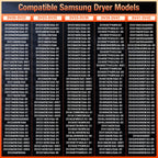 Azdele Heating Element for Samsung Dryer, Dryer Heating Element DC47-00019A for Samsung dv42h5000ew/a3 dv45h7000ew/a2 Dryer Parts, Including DC96-00887A, DC47-00016A, DC47-00018A and DC32-00007A